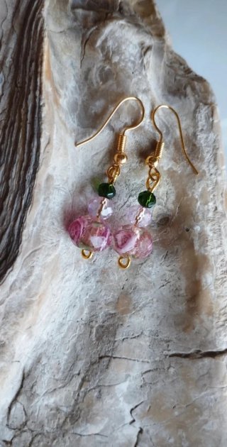 Pendientes Murano con Pan de Oro