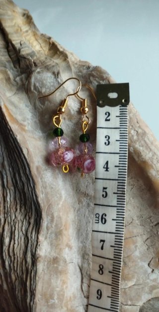 Pendientes Murano con Pan de Oro