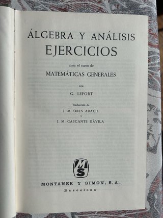 Álgebra y análisis. Ejercicios