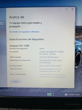 Portátil Lenovo Negro