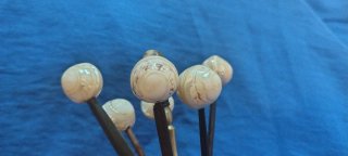 Spiedini vintage conchiglia e onice