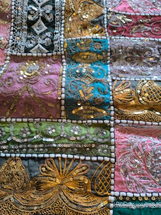 Telar de mesa patchwork multicolor