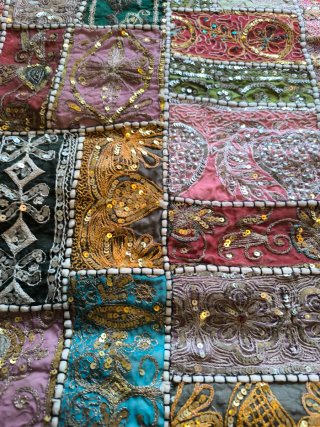 Telar de mesa patchwork multicolor