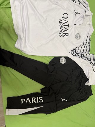 Conjunto Chándal PSG Jordan Blanco y Negro