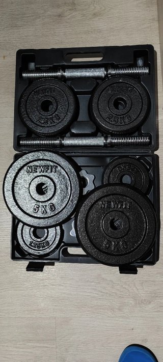 Mancuernas y Discos 30 kg Ajustables newfit nuevo
