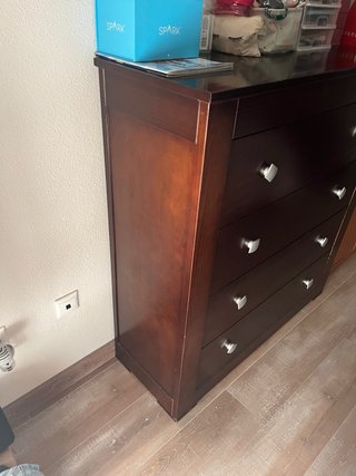Muebles de matrimonio madera pino oscura
