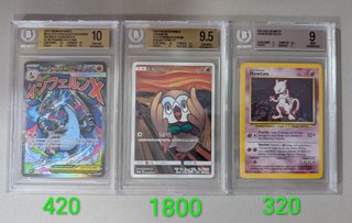 Cartas Pokémon Beckett BGS Graded Charizard Mewtwo