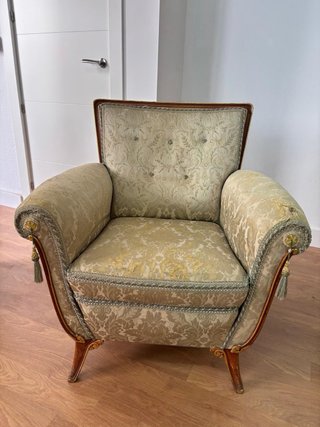 Tresillo Luis XV: Sofá ( 3 plazas ) y 2 Sillones