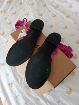 Sandalias Mango Piel Fucsia
