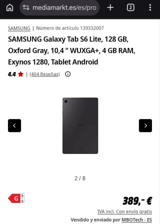 Tablet Samsung Negra