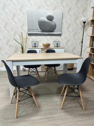 Mesa de centro elevable madera y metal