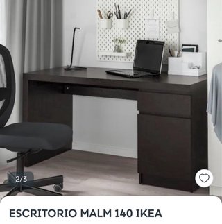Mesa de escritorio de madera negra