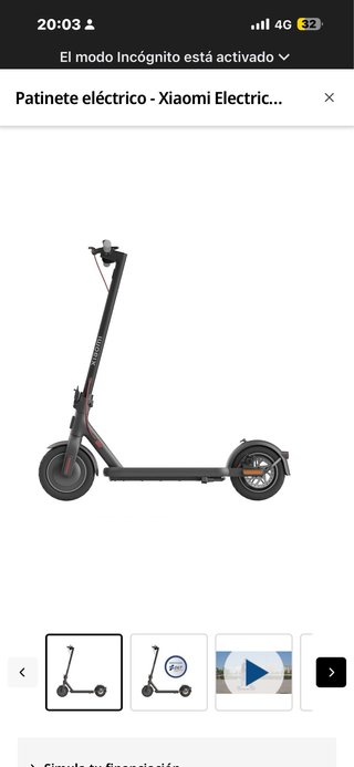 Patinete Eléctrico Xiaomi primer modelo, poco uso