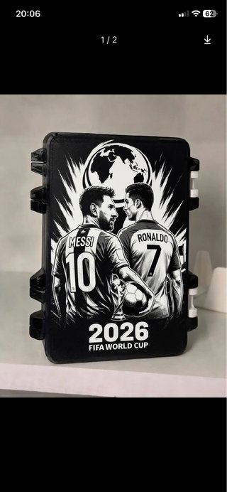 Caja Cromos Mundial 2026 Messi y Ronaldo