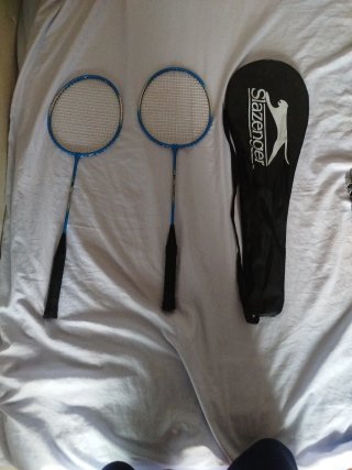 Raquetas de bádminton con funda
