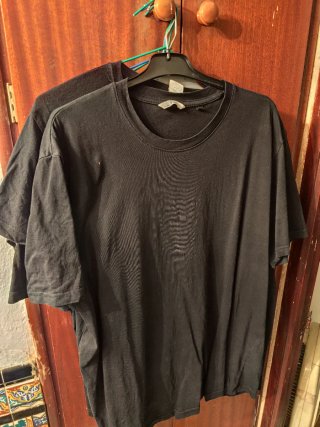 Lote 6 Camisetas Negras Talla L, C&A y otras marca