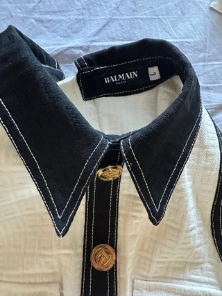Vestido Balmain Blanco y Negro