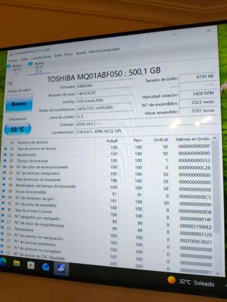 2x Toshiba MQ01ABF050 500GB HDD