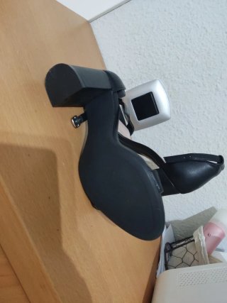 Sandalias de tacón negras talla 36
