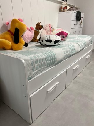 Cama nido 90x190 con 3 cajones