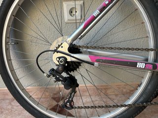 Bicicleta Montaña Mujer 26” Plata/Rosa