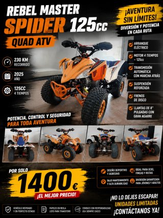 Quad ATV Rebel Master Spider 125cc Naranja