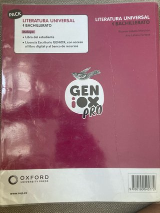 Literatura Universal 1º Bachillerato. Libro del...