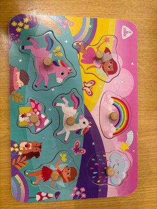 Puzzle madera infantil hadas y unicornios