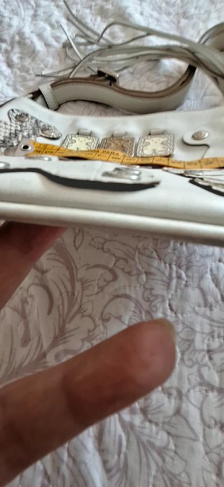 Bolso Tous de piel Vintage blanco y decorado