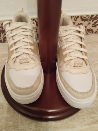 Zapatillas Buffalo Beige y Blancas Mujer