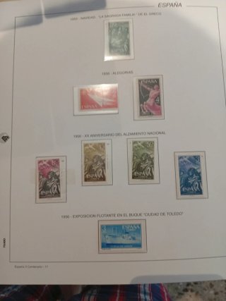 COLECCIÓN DE ESPAÑA 1955 A 1994 CON 6 ALBUMS