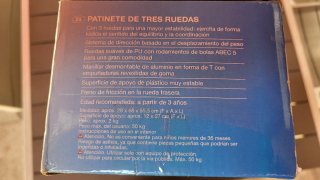 Patinete infantil 3 ruedas azul