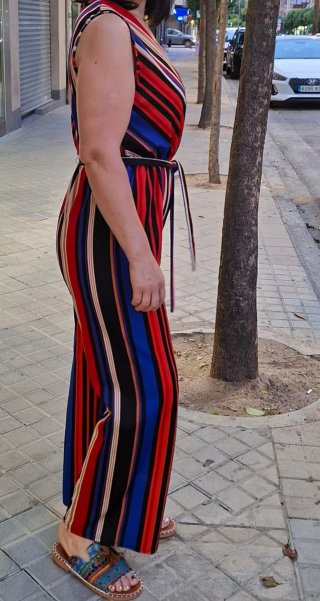 Mono Rayas Azul Rojo