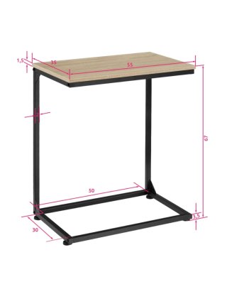 Mesita auxiliar Maisons du Monde madera y metal