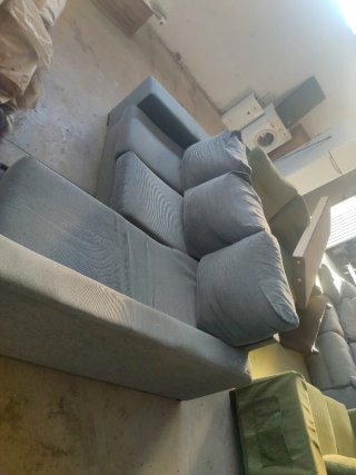 Chaiselongue derecho gris y verde