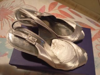 Sandalias Stuart Weitzman Plata Talla 40