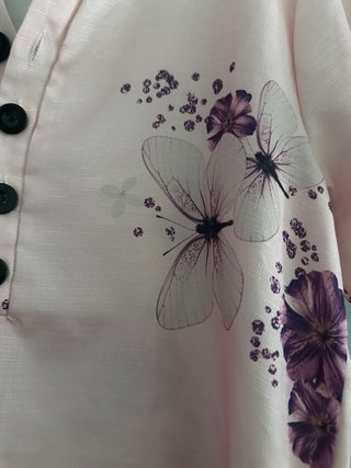 Vestido rosa estampado flores
