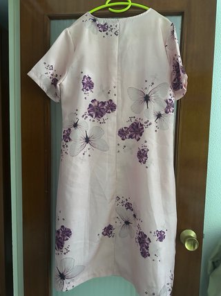 Vestido rosa estampado flores