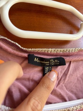 Blusa Massimo Dutti rosa con escote