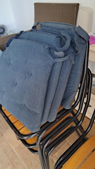 4 Sillas Vintage Madera y Hierro