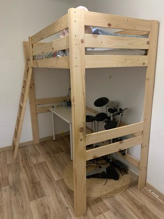 Cama alta LORE madera