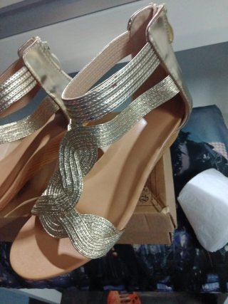 Sandalias doradas mujer talla 40 oferta por unos d