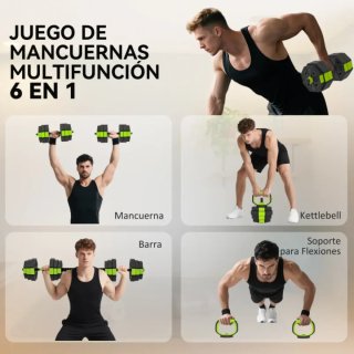 Juego Mancuernas Ajustables Pesos