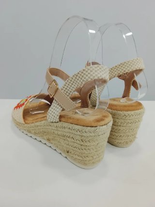 Esparteñas cuña crochet multicolor