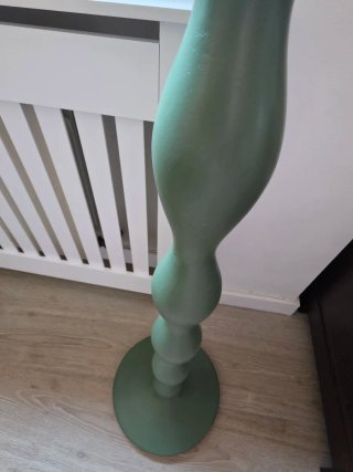 Lámpara de pie verde y beige