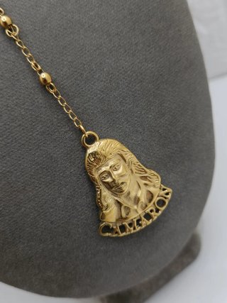 Rosario Camarón de la Isla acero chapado oro