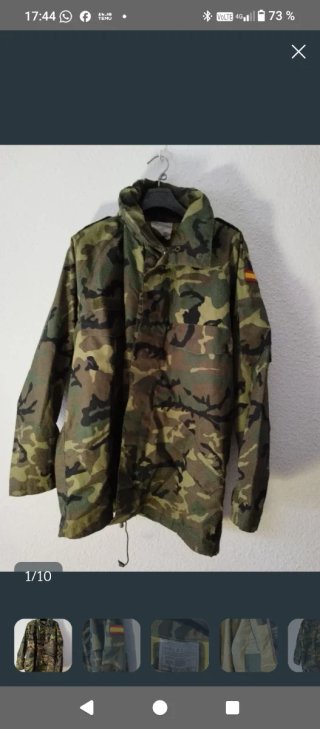 Chaquetón militar camuflaje