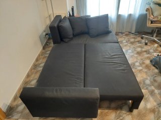 Sofá Cama Chaise Long Negro