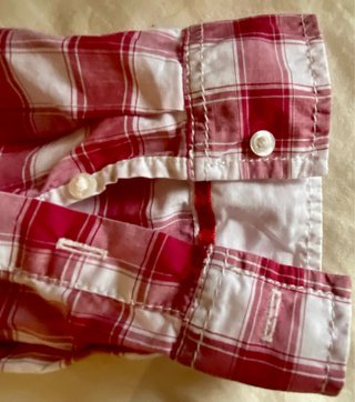 Blusa a cuadros roja y blanca