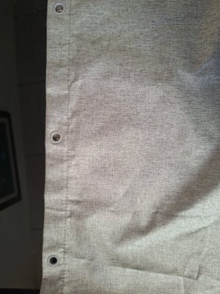Cortina de baño de tela gris plastificada 1,20x2